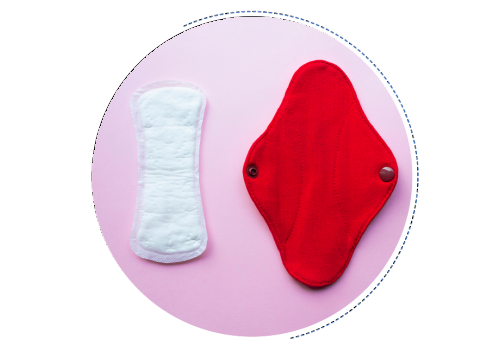 A period pad and a reusable period pad.