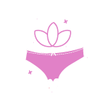 An illustration of a pair of underwear alongside lotus leaves to represent relaxation.