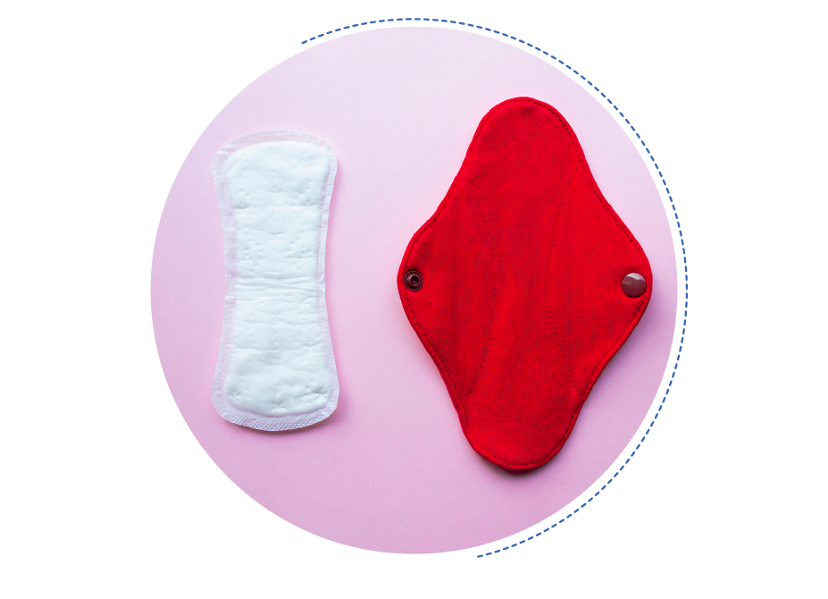 A period pad and a reusable period pad.